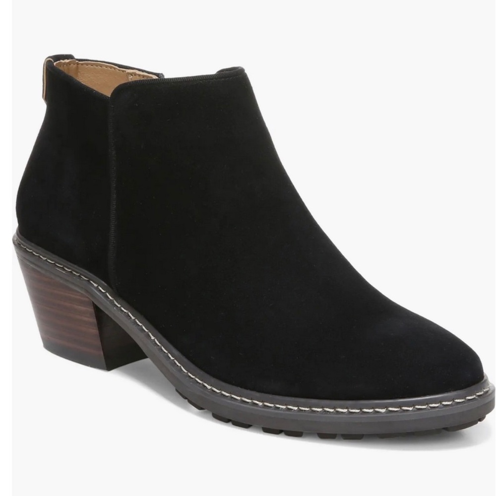 Sam Edelman | "Pryce" Suede Black Bootie | Size 9.5 | Zippered | Waterproof NEW